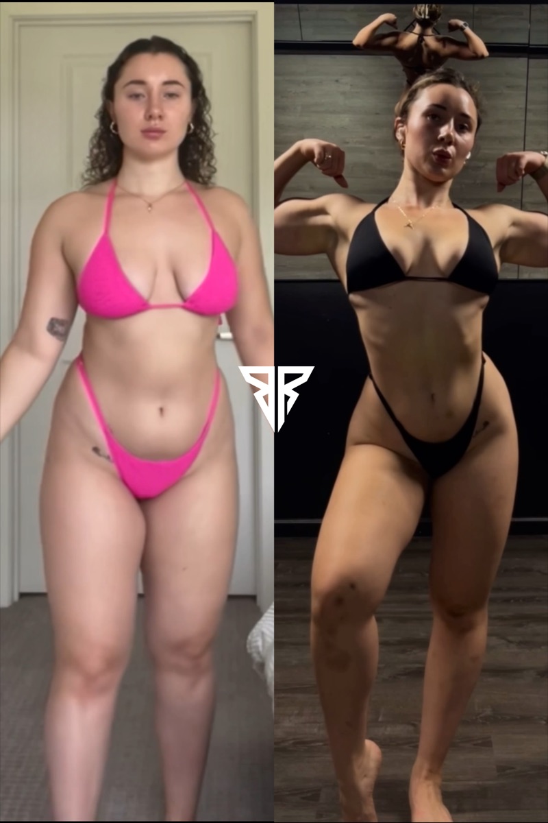 A client, before and after