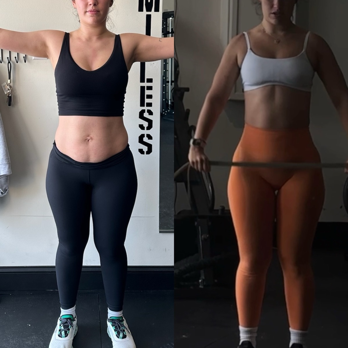 A client, before and after