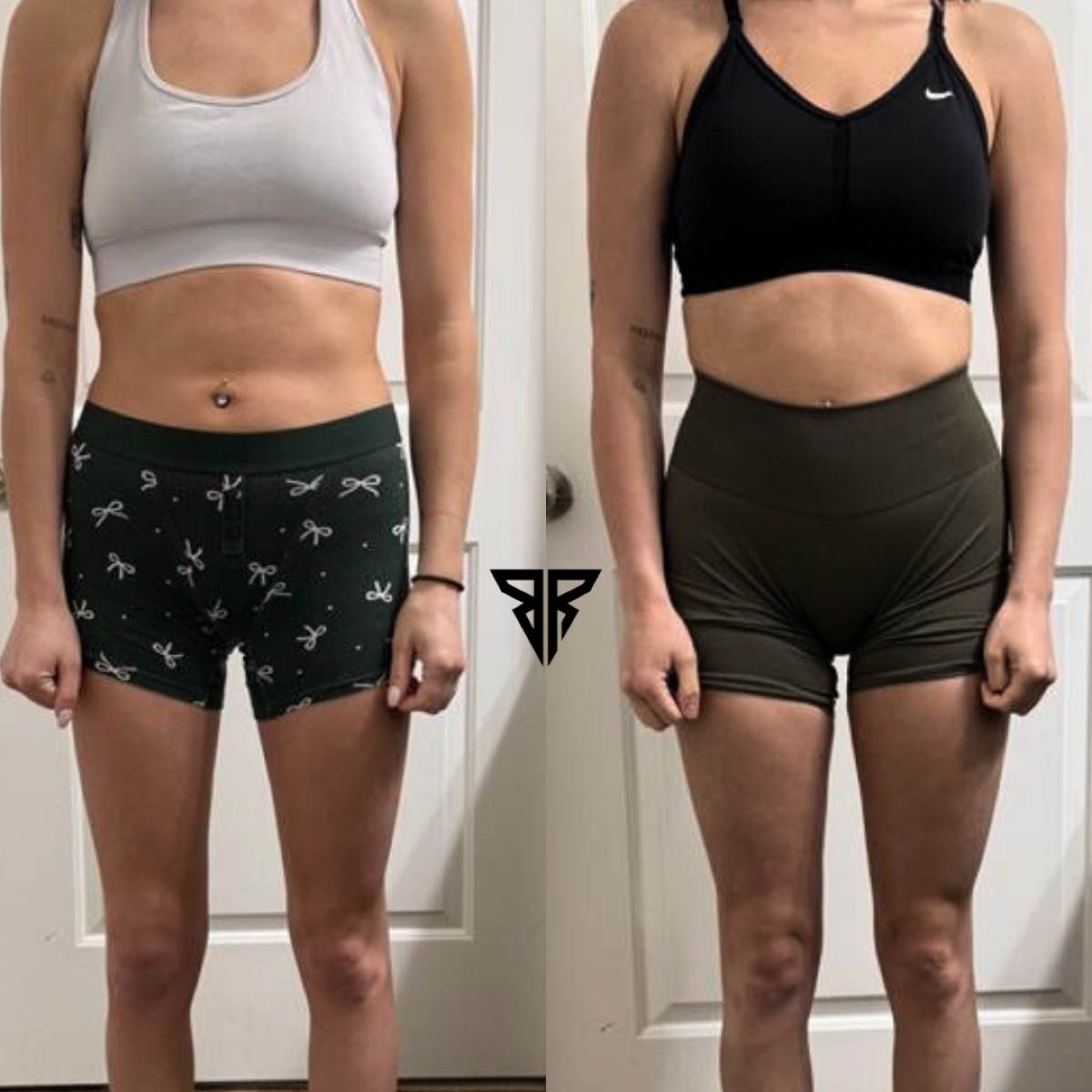 A client, before and after